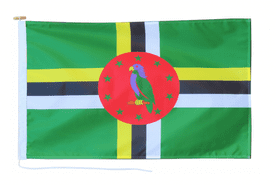 Dominica Flag with Rope & Toggle