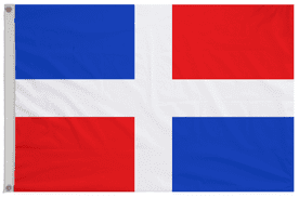 Dominican Republic National Flag with Eyelets