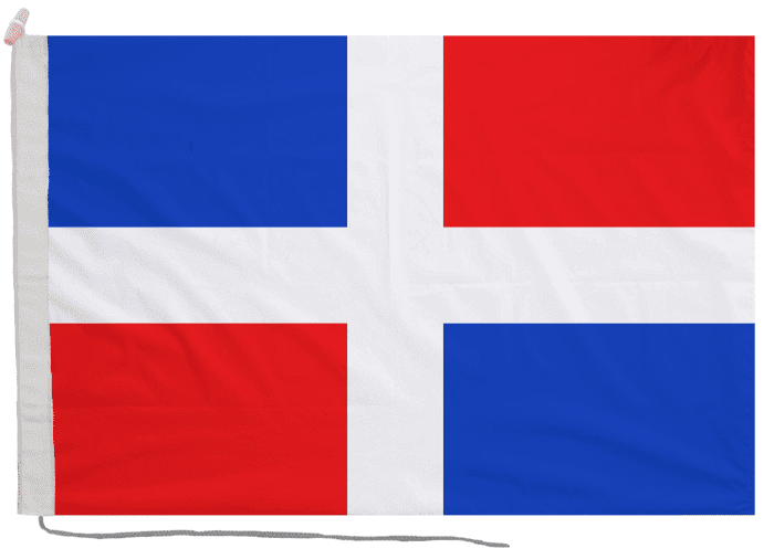 Dominican Republic National Flag with Rope & Toggle