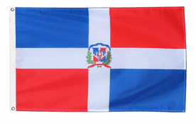 Dominican Republic State Flag with Eyelets