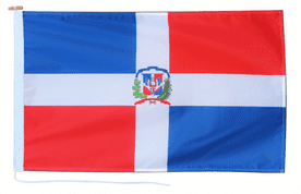 Dominican Republic State Flag with Rope & Toggle
