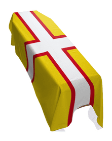 DORSET COUNTY FLAG PREMIUM COFFIN DRAPE (MADE TO ORDER)