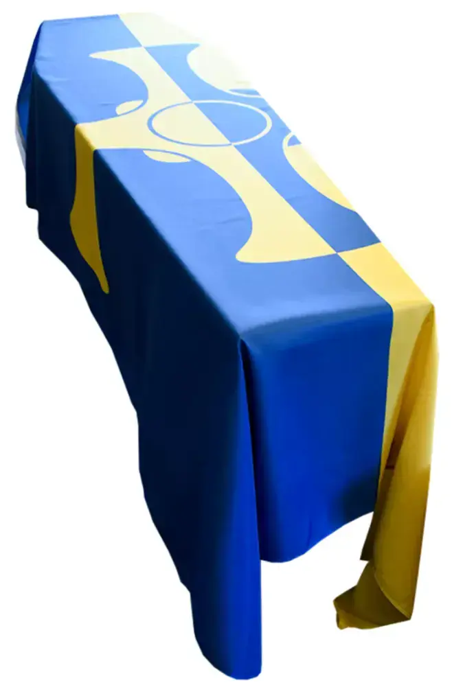 DURHAM FLAG COFFIN DRAPE