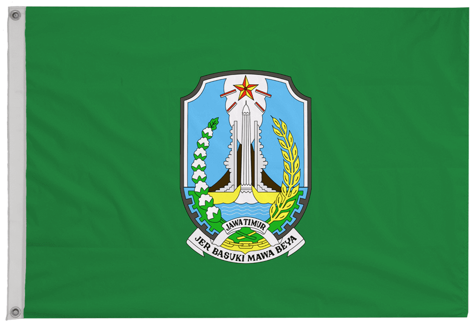 East Java Province Indonesia Flag with Eyelets