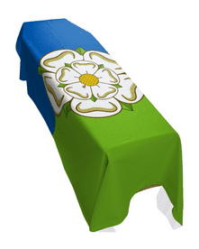 EAST RIDING OF YORKSHIRE COUNTY FLAG PREMIUM COFFIN DRAPE (MADE TO ORDER)