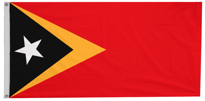 East Timor (Timor-Leste) Flag with Eyelets