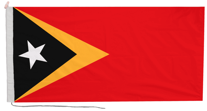 East Timor (Timor-Leste) Flag with Rope & Toggle