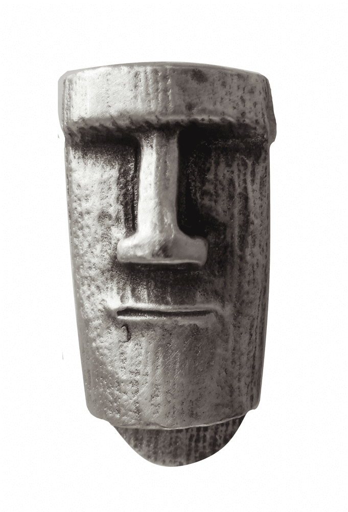 Easter Island Head Rapa Nui Mo ai Pewter Pin Badge