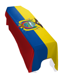 ECUADOR FLAG PREMIUM COFFIN DRAPE (MADE TO ORDER)