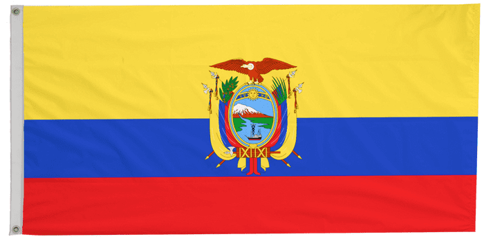 Ecuador Flag with Eyelets