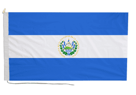 El Salvador State Flag with Rope & Toggle
