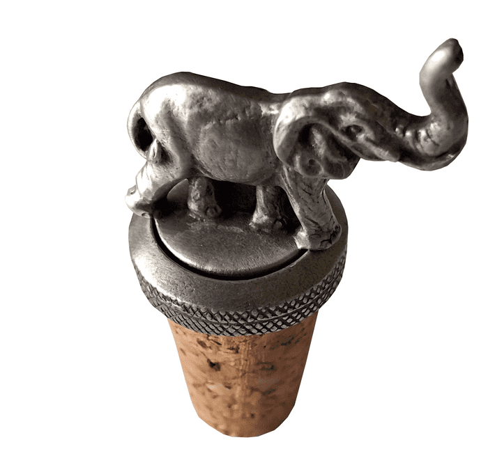 Elephant Pewter Bottle Stopper