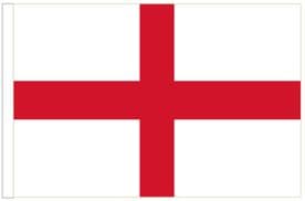 England 18" x 12" (45cm x 30cm) Sleeved Boat Flag