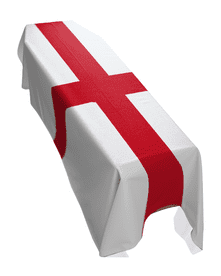 ENGLAND FLAG PREMIUM COFFIN DRAPE (MADE TO ORDER)
