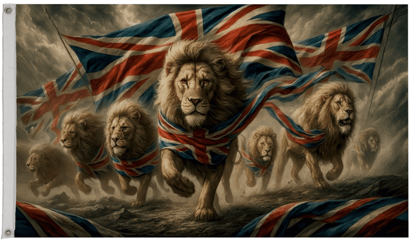 England Lion Pack Polyester 5'x3' Flag