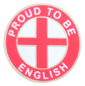 England St George Cross Flag 'Proud To Be English' Pin Badge
