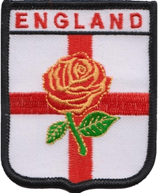 England St George Rose Embroidered Badge (a426)