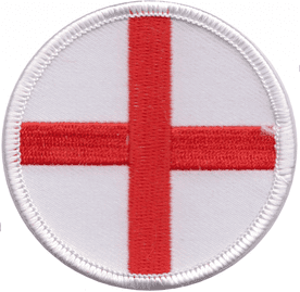 England St George Round Embroidered Badge (a367)