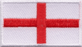 England St George Tiny Rectangular Embroidered Badge (a437)