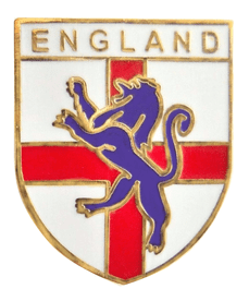 England St George With Lion Rampant Shield Pin Badge