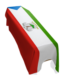 EQUATORIAL GUINEA FLAG PREMIUM COFFIN DRAPE (MADE TO ORDER)