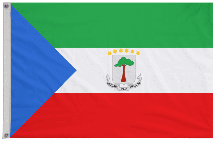 Equatorial Guinea Flag with Eyelets