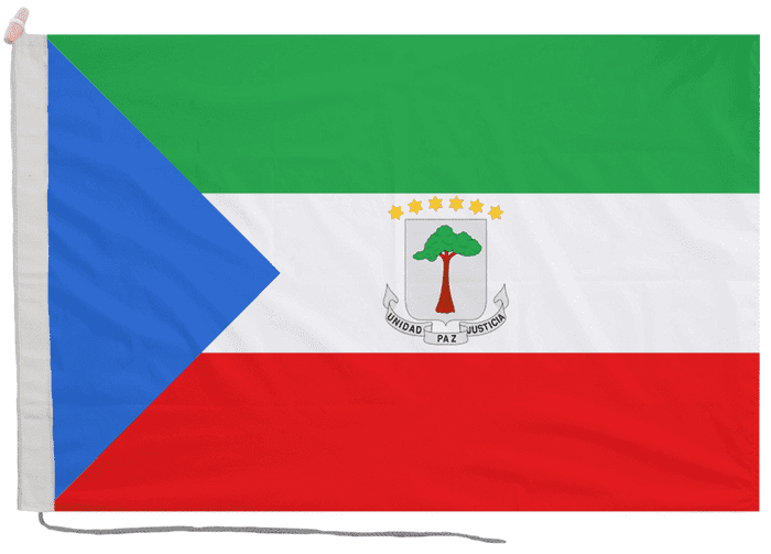 Equatorial Guinea Flag with Rope & Toggle
