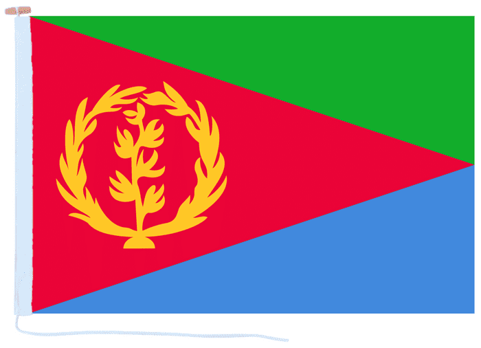 Eritrea 1993 - 1995 Flag with Rope & Toggle