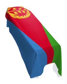 ERITREA FLAG PREMIUM COFFIN DRAPE (MADE TO ORDER)