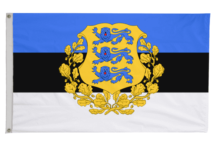 Estonia Presidential Flag with Eyelets