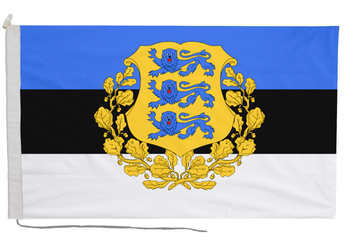 Estonia Presidential Flag with Rope & Toggle