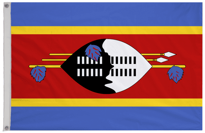 Eswatini 1968 to 2011 Flag with Eyelets