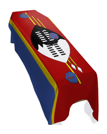 ESWATINI FLAG PREMIUM COFFIN DRAPE (MADE TO ORDER)