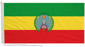 Ethiopia 1987 to 1991 Flag with Rope & Toggle
