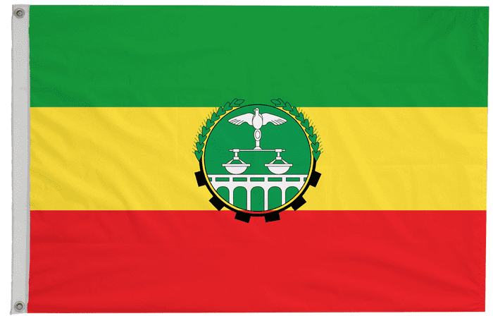 Ethiopia 1992 Transitional Flag with Eyelets