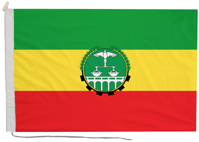 Ethiopia 1992 Transitional Flag with Rope & Toggle