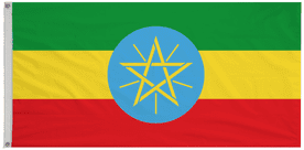 Ethiopia 1996 to 2009 Flag with Eyelets