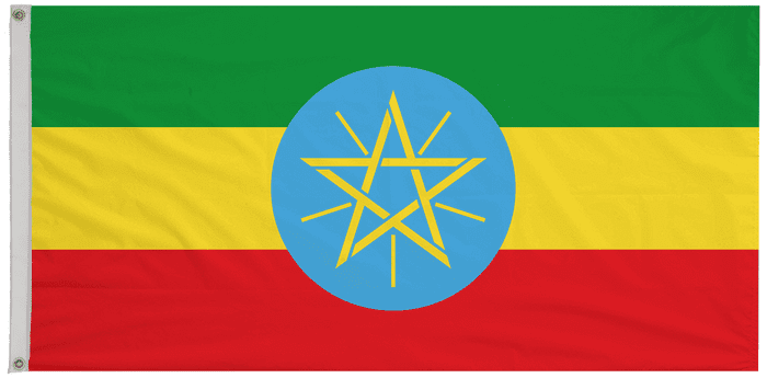 Ethiopia 1996 to 2009 Flag with Eyelets