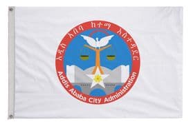 Ethiopia Capital City Addis Ababa Flag with Eyelets