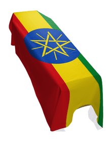 ETHIOPIA FLAG PREMIUM COFFIN DRAPE (MADE TO ORDER)