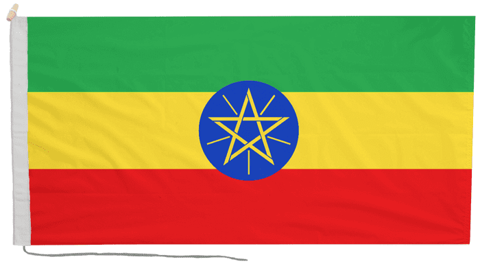 Ethiopia Flag with Rope & Toggle