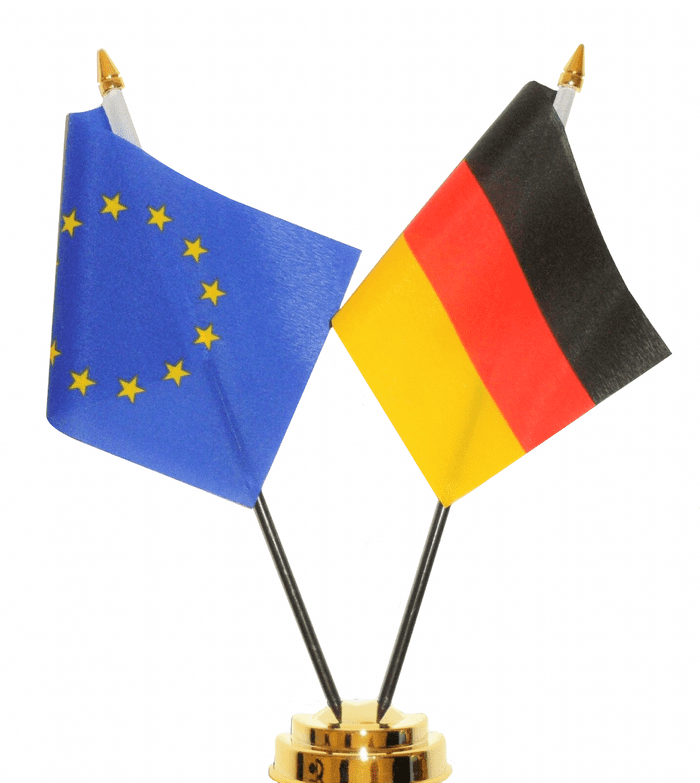 European Union and Germany Friendship Table Flag