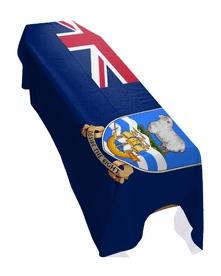 FALKLAND ISLANDS FLAG PREMIUM COFFIN DRAPE (MADE TO ORDER)