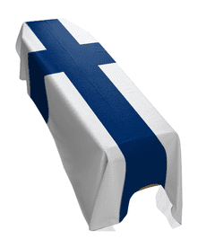 FINLAND FLAG PREMIUM COFFIN DRAPE (MADE TO ORDER)