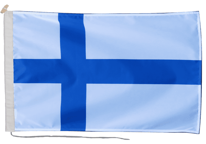 Finland National Flag with Rope & Toggle