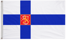 Finland State Flag with Eyelets