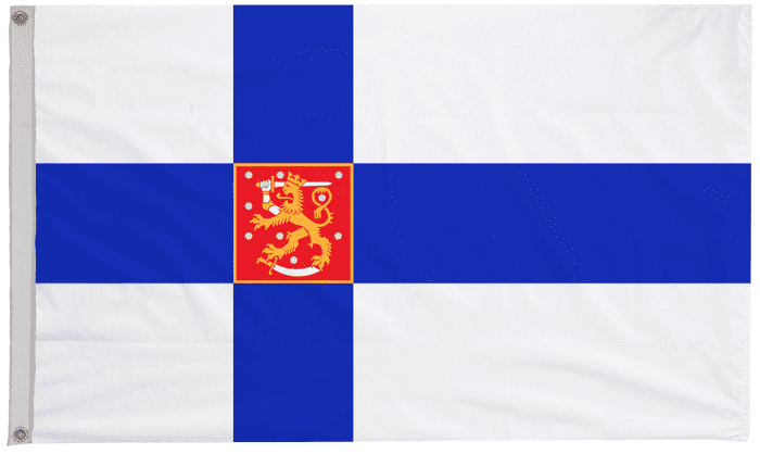 Finland State Flag with Eyelets