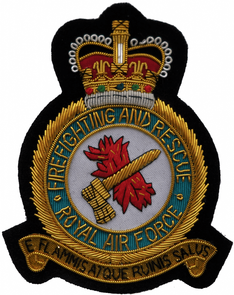 Fire & Rescue Service Royal Air Force RAF Embroidered Blazer GOLD WIRED ...
