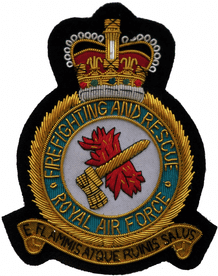 Fire & Rescue Service Royal Air Force RAF Embroidered Blazer GOLD WIRED Patch