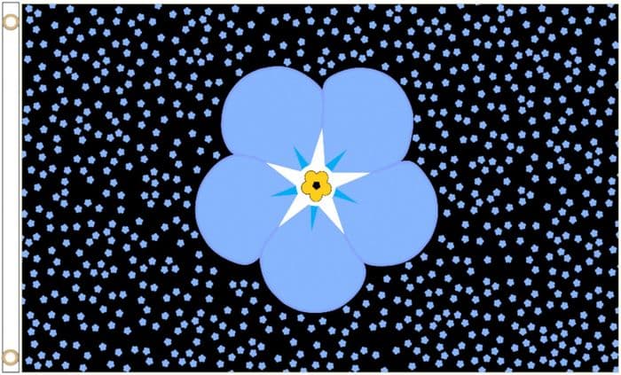 Forget Me Not Flowers Polyester 5'x3' Flag